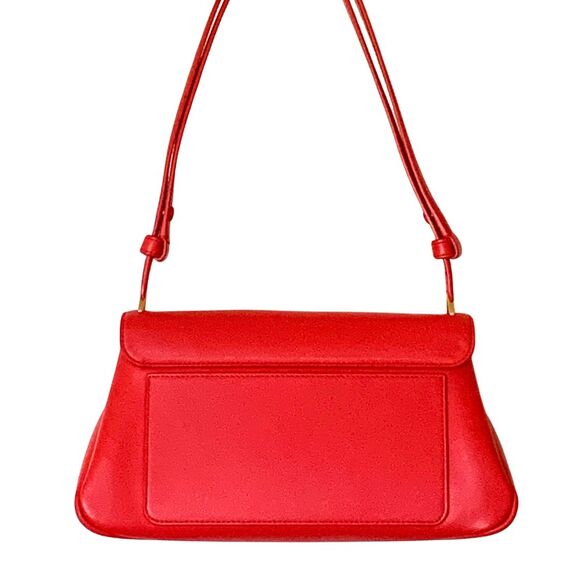 Kate Spade Grace Convertible Shoulder Bag Red Leather Small Flap Shoulder Bag - Picture 2 of 15